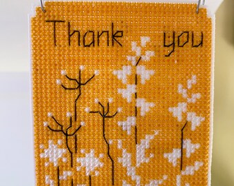 New Thank You Christmas Cross Stitch Ornament