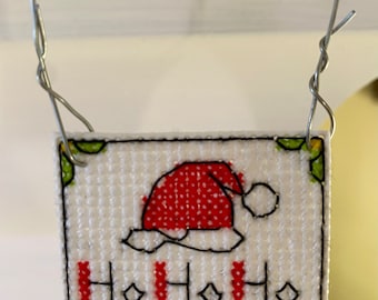 New Ho Ho Ho Christmas Cross Stitch Ornament