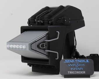Star Trek II The Wrath of Khan Tricorder, 3D Printed Prop Replica Cosplay Fan Art