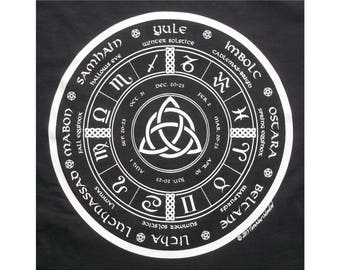 Triquetra Pagan Wheel of the Year Astrology Celtic Wiccan T-Shirt WH