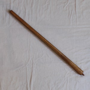 Single End 24 Inch Wood Pipe Stem, Pipestone, Catlinite