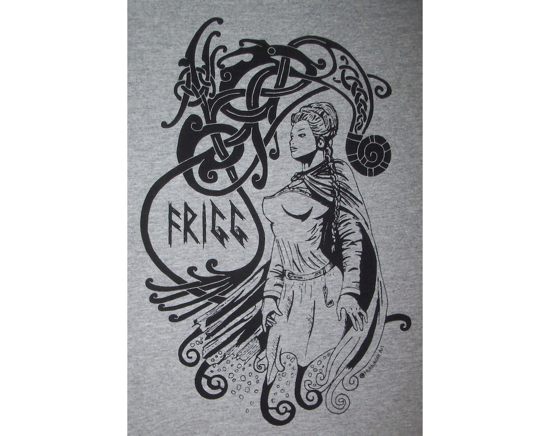 Frigg Frigga Aesir Goddess Rune Norse Viking T-shirt BL - Etsy