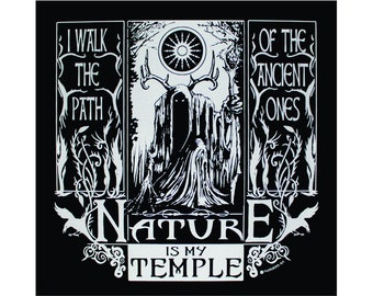 Nature is My Temple Church Pagan Wiccan T-Shirt WH