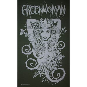 Greenwoman Sheela-Na-Gig Green Woman Goddess Celtic Druid T-Shirt WH