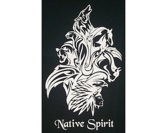 Totem Animals Native Spirit American Indian T-Shirt WH