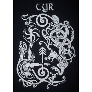 Tyr, Norse God of War, Law and Justice - White Sticker for Sale