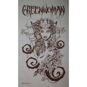 Greenwoman Sheela-Na-Gig Green Woman Goddess Celtic Druid T-Shirt BR