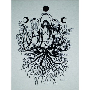 Maiden Mother Crone Wiccan Pagan T-Shirt BL