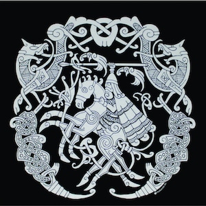 Odin Sleipnir Valknut Norse Viking T-Shirt WH