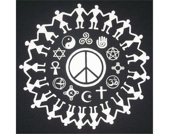 Coexist Religiosa Tolerancia Peace Camiseta WH