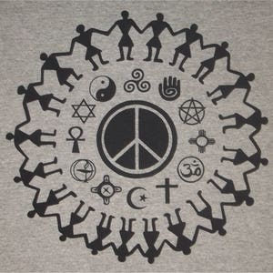 Coexist Religious Tolerance Peace T-Shirt BL