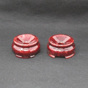 Lacquered Wood Sphere Specimen Display Stand, 2 Pack