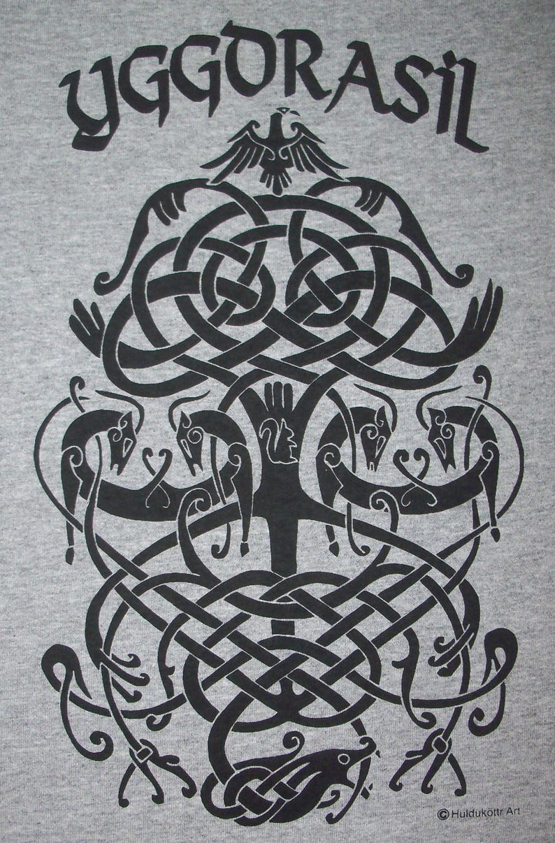 Yggdrasil Norse Tree of Life Viking T-Shirt BL image 2