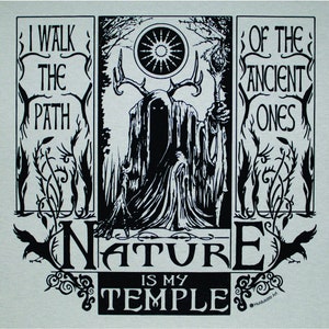 Nature is My Temple Church Pagan Wiccan T-Shirt BL