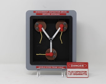 Back to the Future Flux Capacitor Replica with Stand and Label Replica Prop Cosplay Fan Art