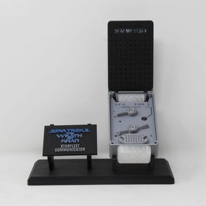 Star Trek Wrath of Khan Communicator with stand and Holster TWOK Replica Cosplay Prop Fan Art