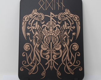 Odinn Norse Pagan 3D Relief Standing or Wall Plaque