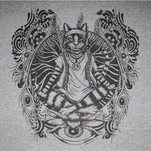 Coolcat Cat Kitty Hippie T-Shirt BL