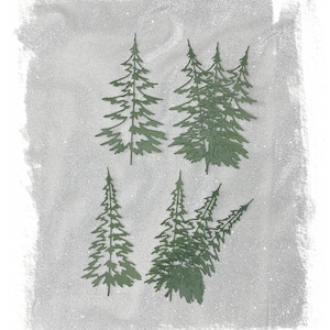 Pine Tree Die Cuts: Scrapbooking Card Making Embellishments, 4.5&quot; Tall