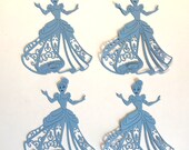 Set Of 4 Cinderella Die Cuts Paper Cuts Embellishments Scrapbooking Card Making Disney Die Cuts Cinderella Die Cuts Cinderella