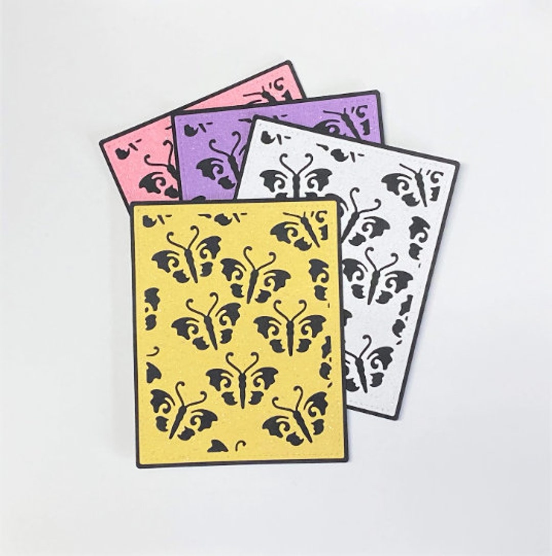 4 GLITTER Butterfly Cardstock Die Cuts Cardstock Die Cuts Etsy
