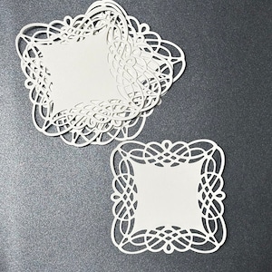 White Ornate Frames Cardstock Die Cuts - Scrapbooking Embellishments
