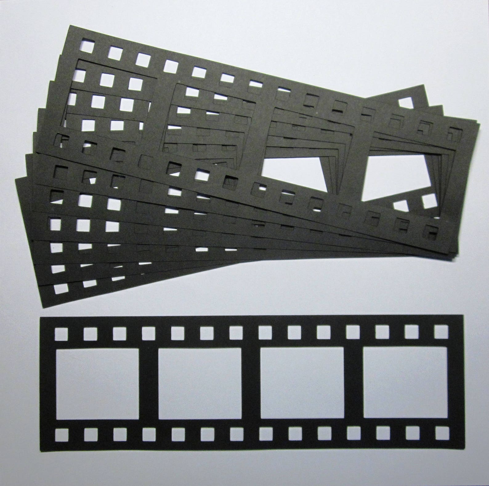 8 Die Cut Cardstock Film Strips Picture Frame Die Cuts Etsy