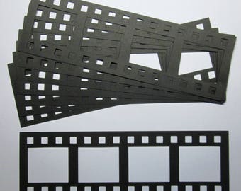 8 Die Cut Cardstock Film Strips, Picture Frame, Die Cuts, Embellishments, Scrapbooking, Film Strip Die Cuts, Filmstrips