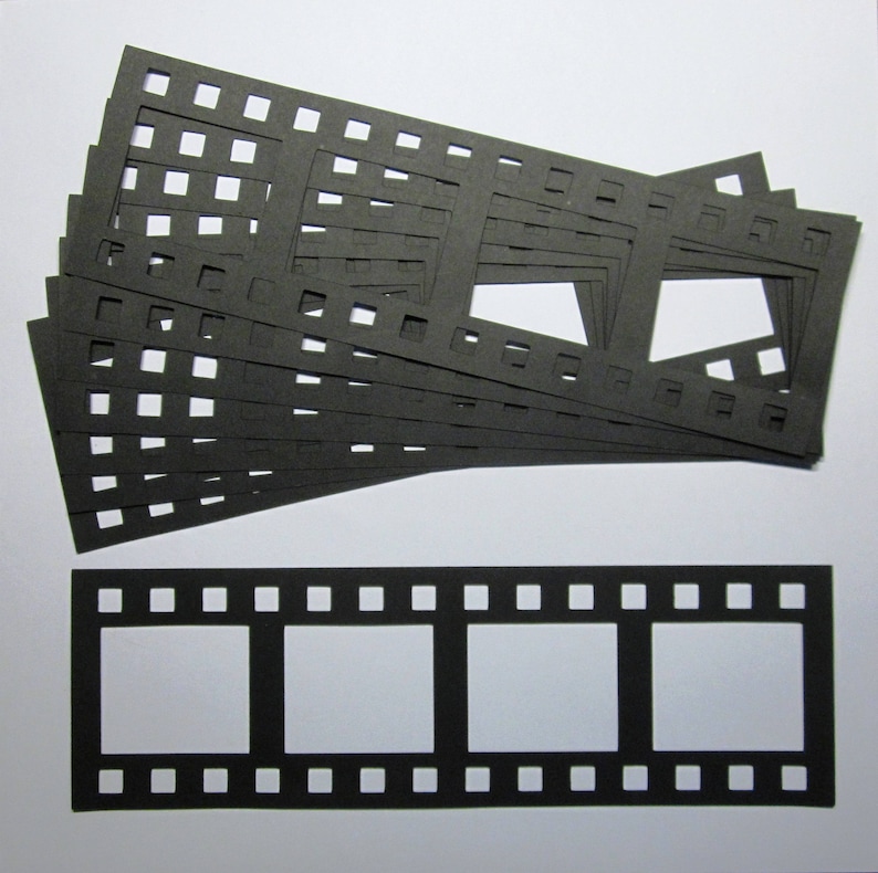 8 Die Cut Cardstock Film Strips Picture Frame Die Cuts Etsy