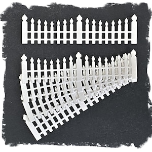 Long Detailed Ornate Fences, Ornate Fence Die Cuts, Fence Die Cuts, Fences, Scalloped Fence, Long Scalloped Fence