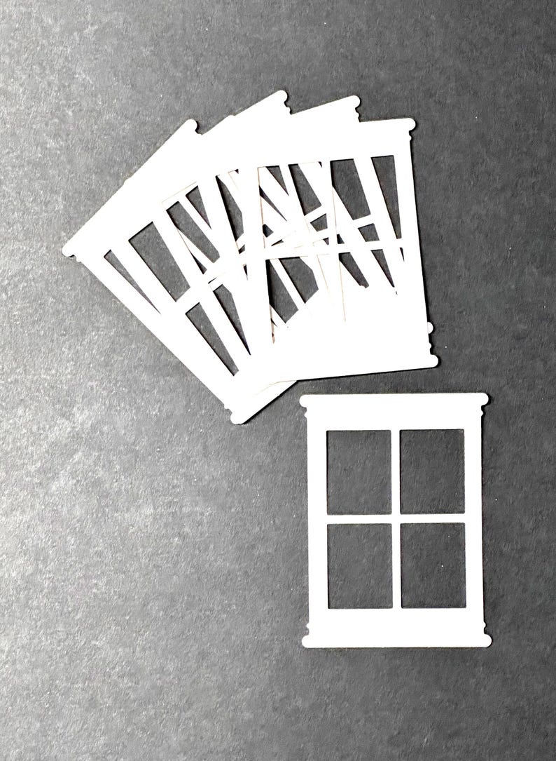 Window Paper Cutouts 5 Cardstock Window Die Cuts: Scrapbooking Embellishments - Etsy