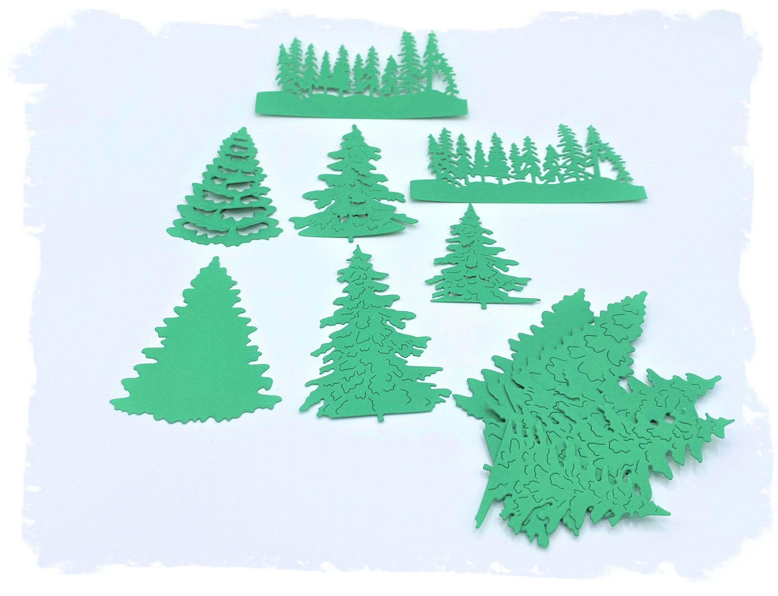Pine Trees Die Cuts Scrapbooking Embellishments Card Etsy