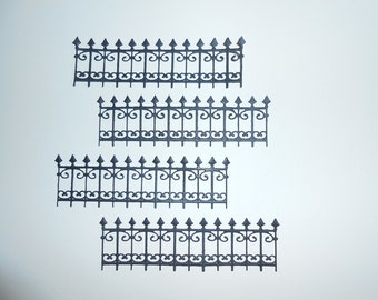 Ornate Fence Die Cuts: Detailed Cardstock Fences