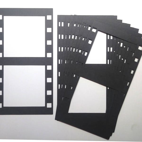 8 Large Die Cut Filmstrips That Will Hold Two Pictures Each, Embellishments, Die Cuts, Scrapbooking, Paper Cuts, Film Strip, Picture