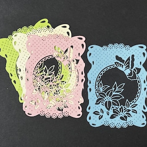 Ornate Flower Butterfly Cardstock Frames: Scrapbooking Die Cuts