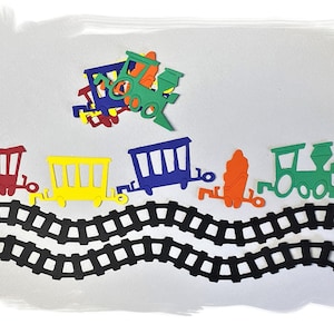 Train Car Die Cuts: 2 Sets of Paper Embellishments