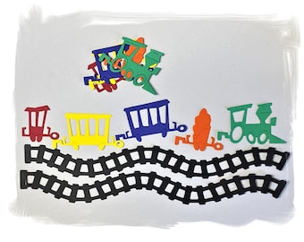 Train Car Die Cuts: 2 Sets of Paper Embellishments