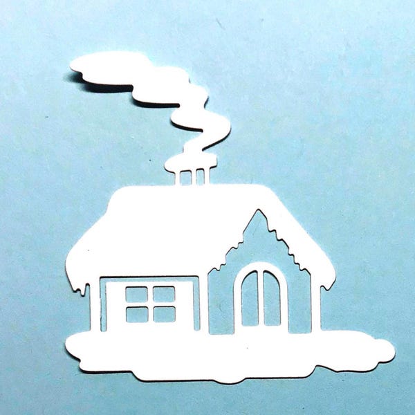 House in Snow Die Cuts: Christmas Scrapbooking Embellishments