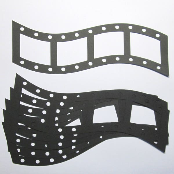 6 Film Strips Die Cuts, Picture Frames, Paper Cuts, Scrapbooking, Card Making, Embellishments, Filmstrips, Frame Filmstrip Die Cuts
