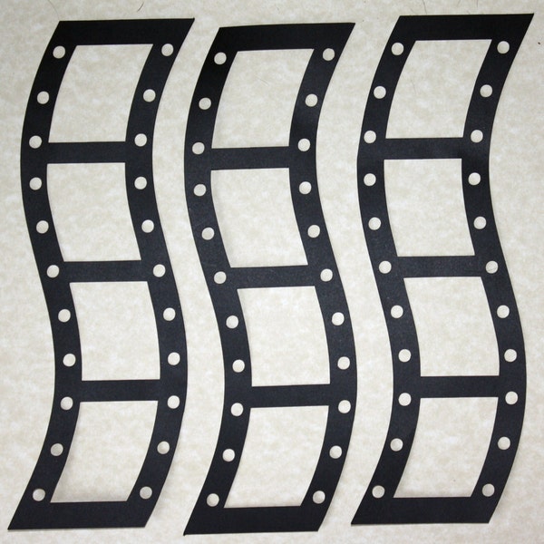 3 Curvy Die Cut Filmstrips For Photo's