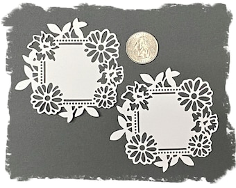 Flower Embellishments Die Cuts: Scrapbooking Card Making, 5 Paper Cuts