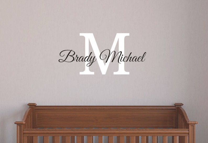 Boys Personalized Name Wall Decal Teen Decor Monogrammed Vinyl Wall Lettering Boys Room Decor Baby Nursery