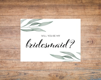 Bridesmaid Maid of Honor Matron of Honor Cards PRINTABLE 5x7 Will you be my bridesmaid Matron of Honor Proposal, Maid of Honor Proposal