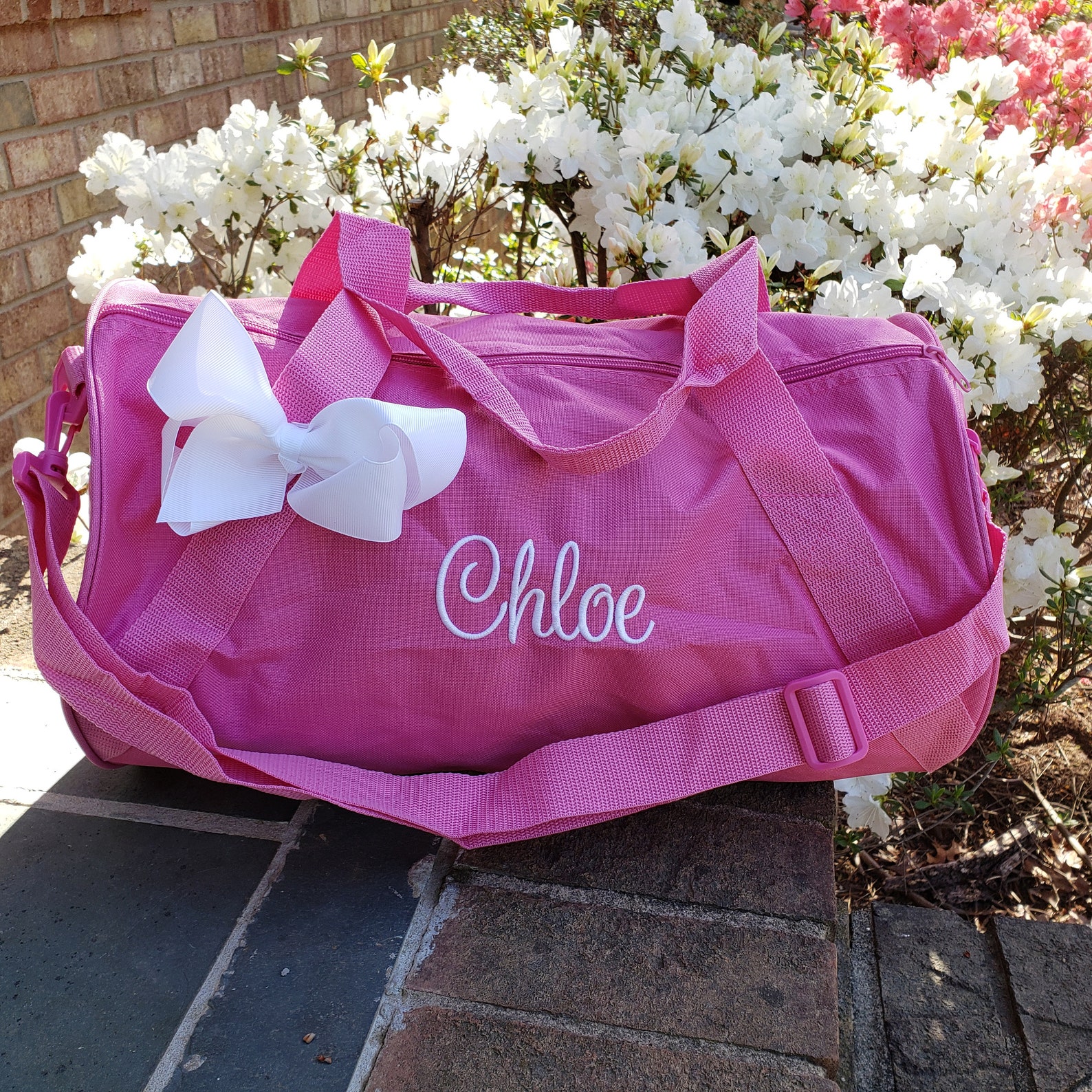Dance Duffle Bag Pink Girls Gym Bag Cheer Overnight Etsy