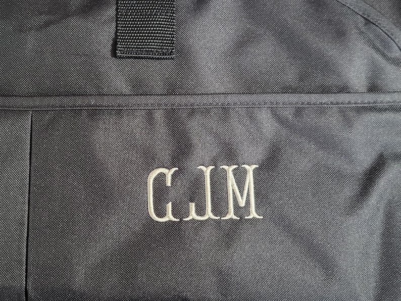 Personalized Black 52 inch Garment Bag Monogrammed Mens Travel Bag Gift for Traveler image 2