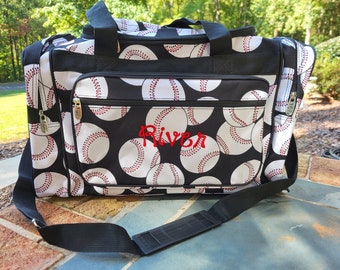 Baseball Duffel, Personalized Travel Gift, Boys Weekender
