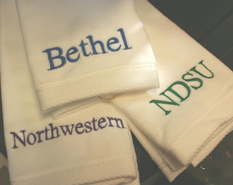 Personalized Golf Towel, Monogrammed Tennis, Embroidered Terry Velour, Gift for Golfer