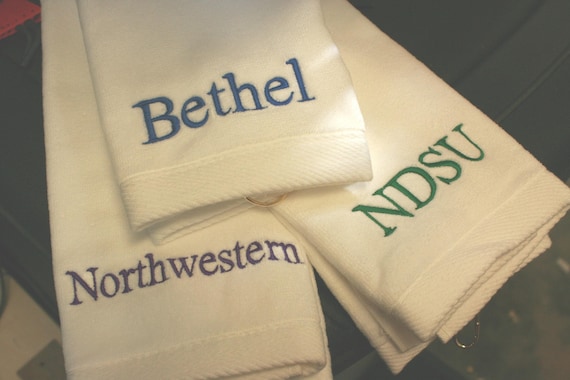 Personalized Golf Towel, Monogrammed Tennis, Embroidered Terry Velour, Gift for Golfer