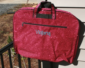 Personalized Garment Bag | Hot Pink Personalized Glitter Dance Bag | Pageant Bag | Costumes for Dance