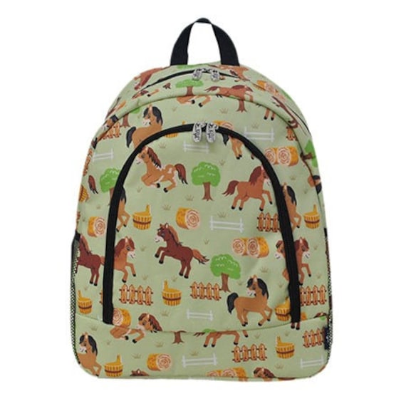 Sac a dos scolaire personnalise a imprime poney Cartable pour fille Cadeau ecole primaire Etsy France
